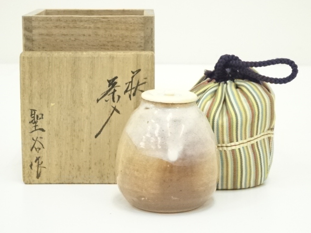 道具 ] - 道具 萩焼 宇田川聖谷造 茄子茶入（共箱） □z | ネット